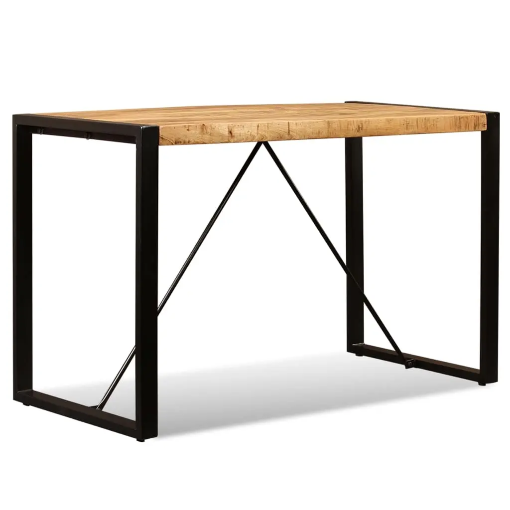 Dining Table Solid Rough Mango Wood 120 cm 243996 - Furniture