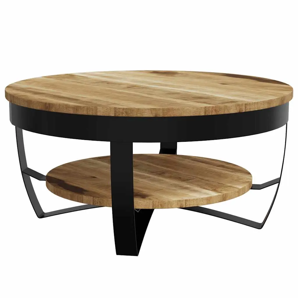 Coffee Table 65 cm Solid Rough Mango Wood 244675 - Furniture
