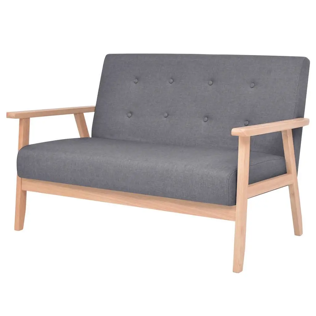 2-Seater Sofa Fabric Dark Grey 244652