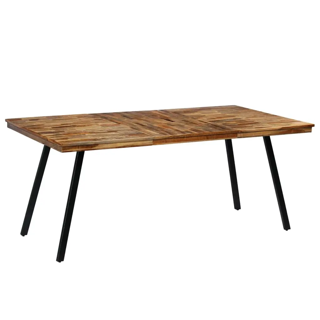 Dining Table Reclaimed Teak and Steel 180x90x76 cm 245415 - Furniture