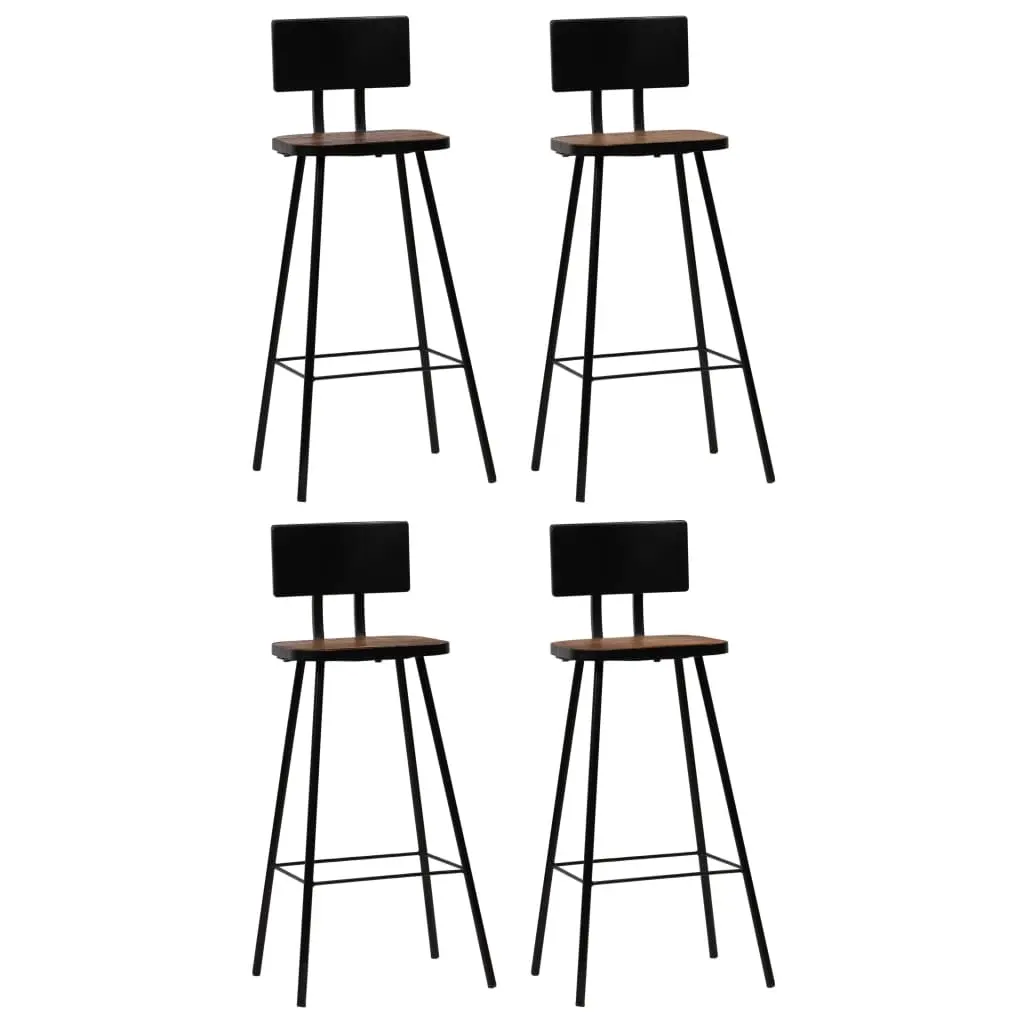 Bar Chairs 4 pcs Solid Reclaimed Wood 245391 - Furniture