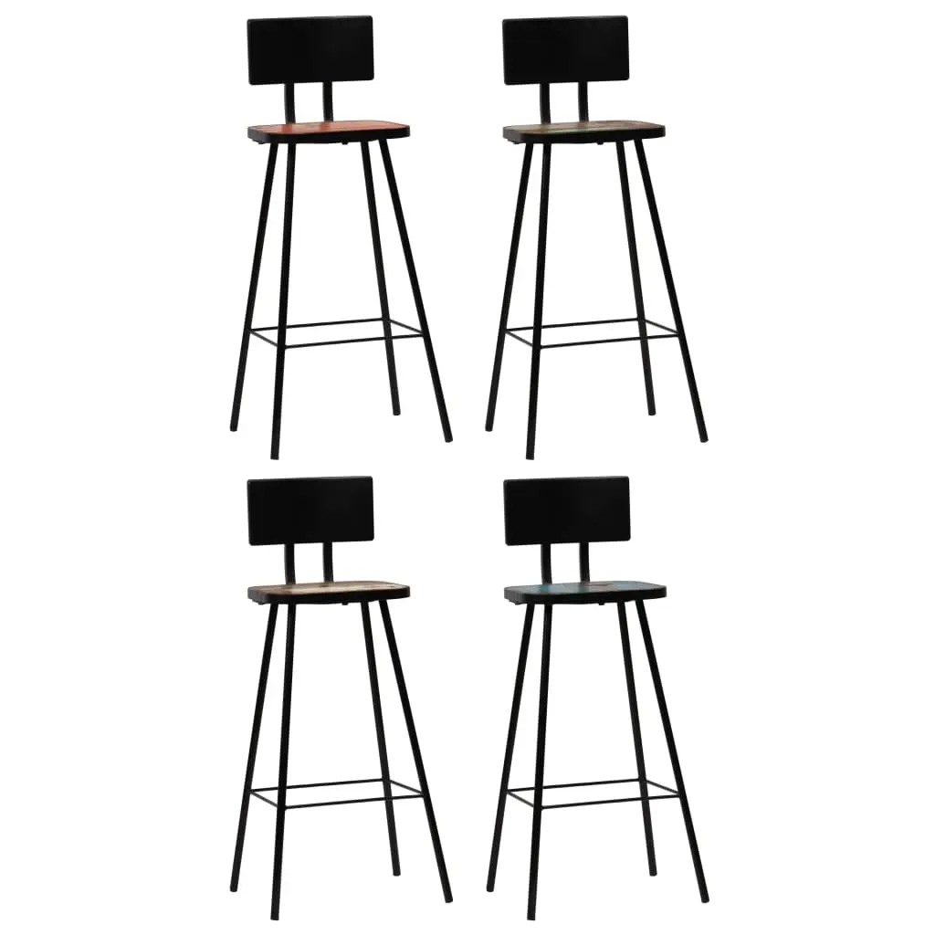 Bar Chairs 4 pcs Solid Reclaimed Wood 245393 - Furniture