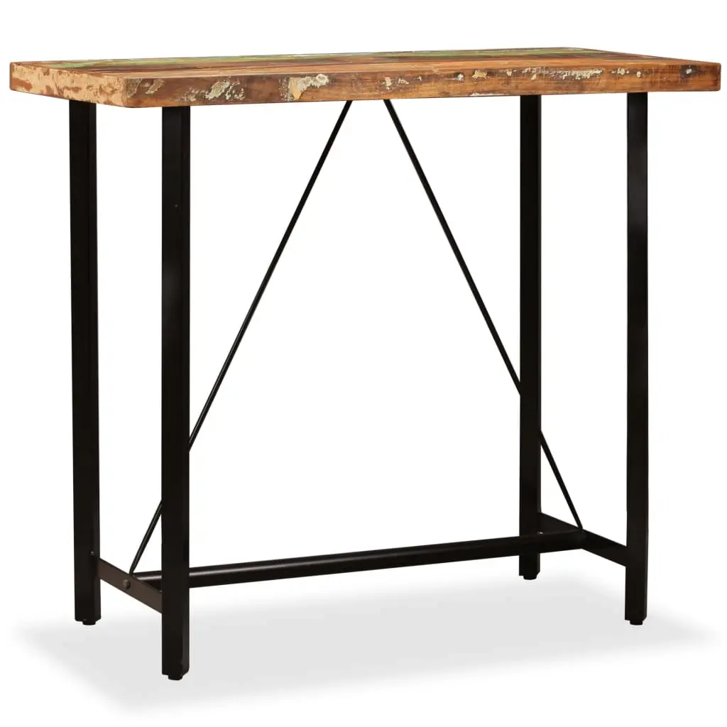 Bar Table 120x60x107 cm Solid Reclaimed Wood 245440 - Furniture