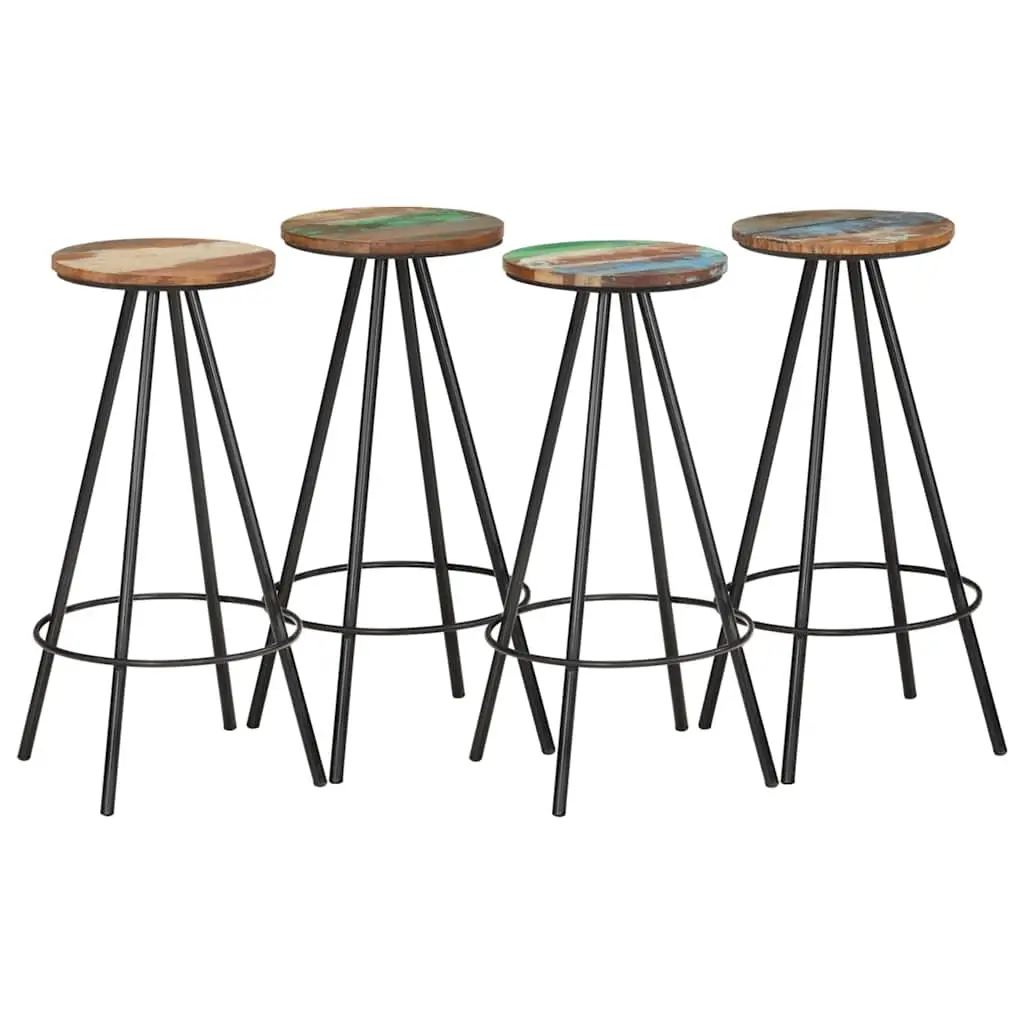 Bar Stools 4 pcs Solid Reclaimed Wood 245446 - Furniture