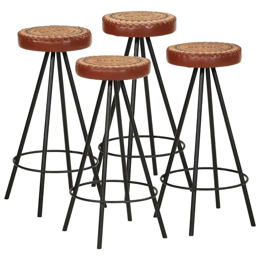 Bar Stools 4 pcs Real Leather 245448 - Furniture
