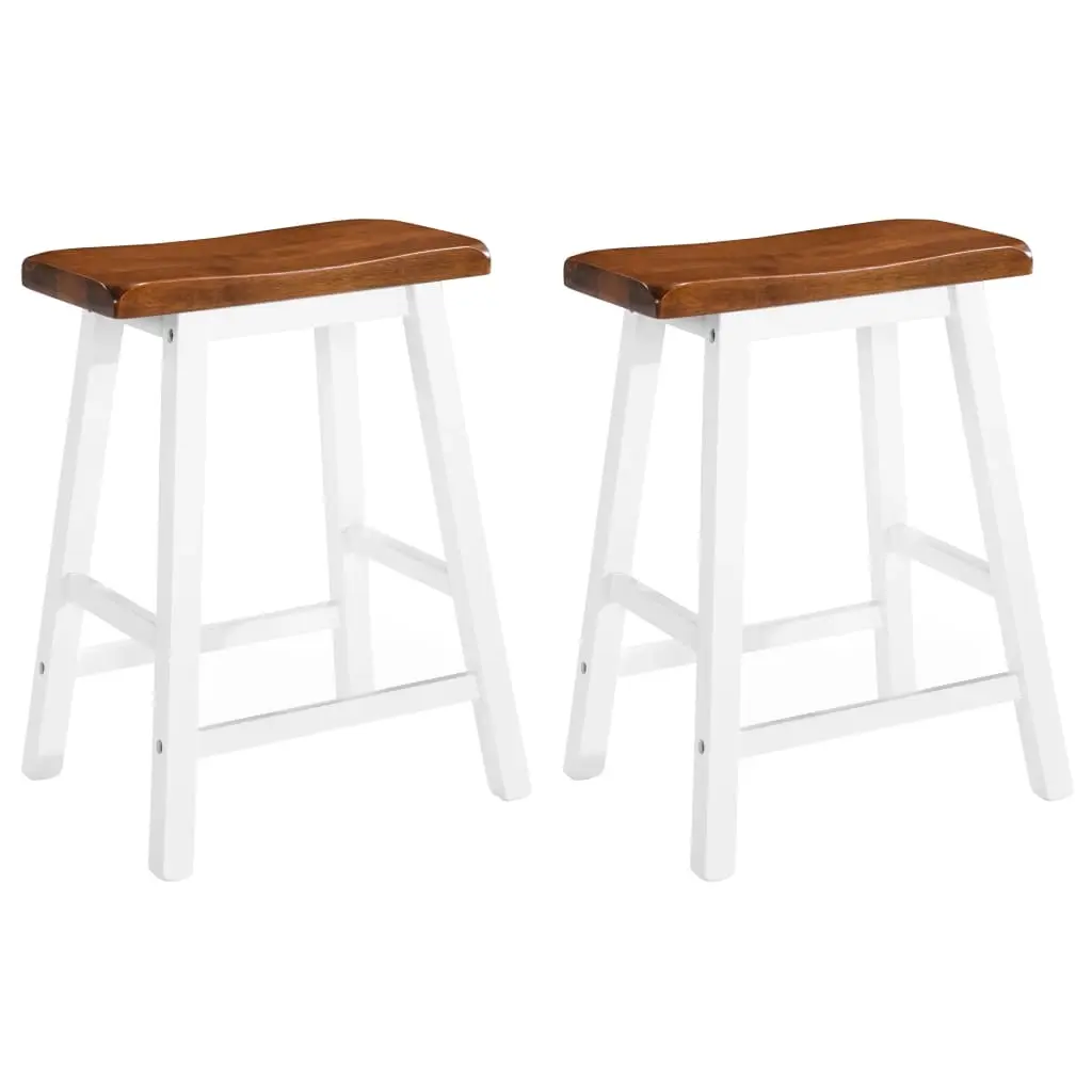 Bar Stools 2 pcs Solid Wood 245546 - Furniture