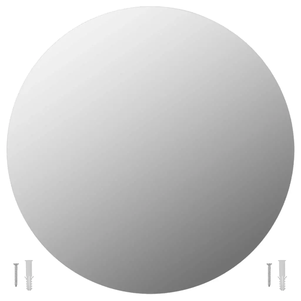 Wall Mirror 50 cm Round Glass 245703 - Home & Garden