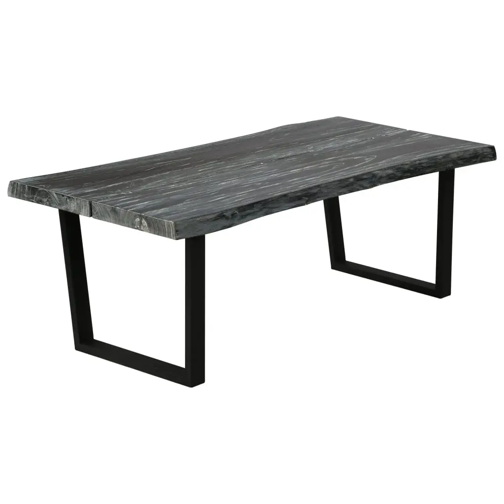 Coffee Table Solid Mindi Wood 102x56x41 cm Grey 245505 - Furniture