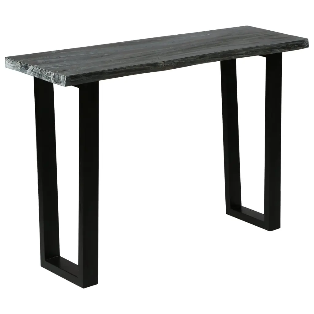 Console Table Solid Mindi Wood 110x35x75 cm Grey 245506 - Furniture
