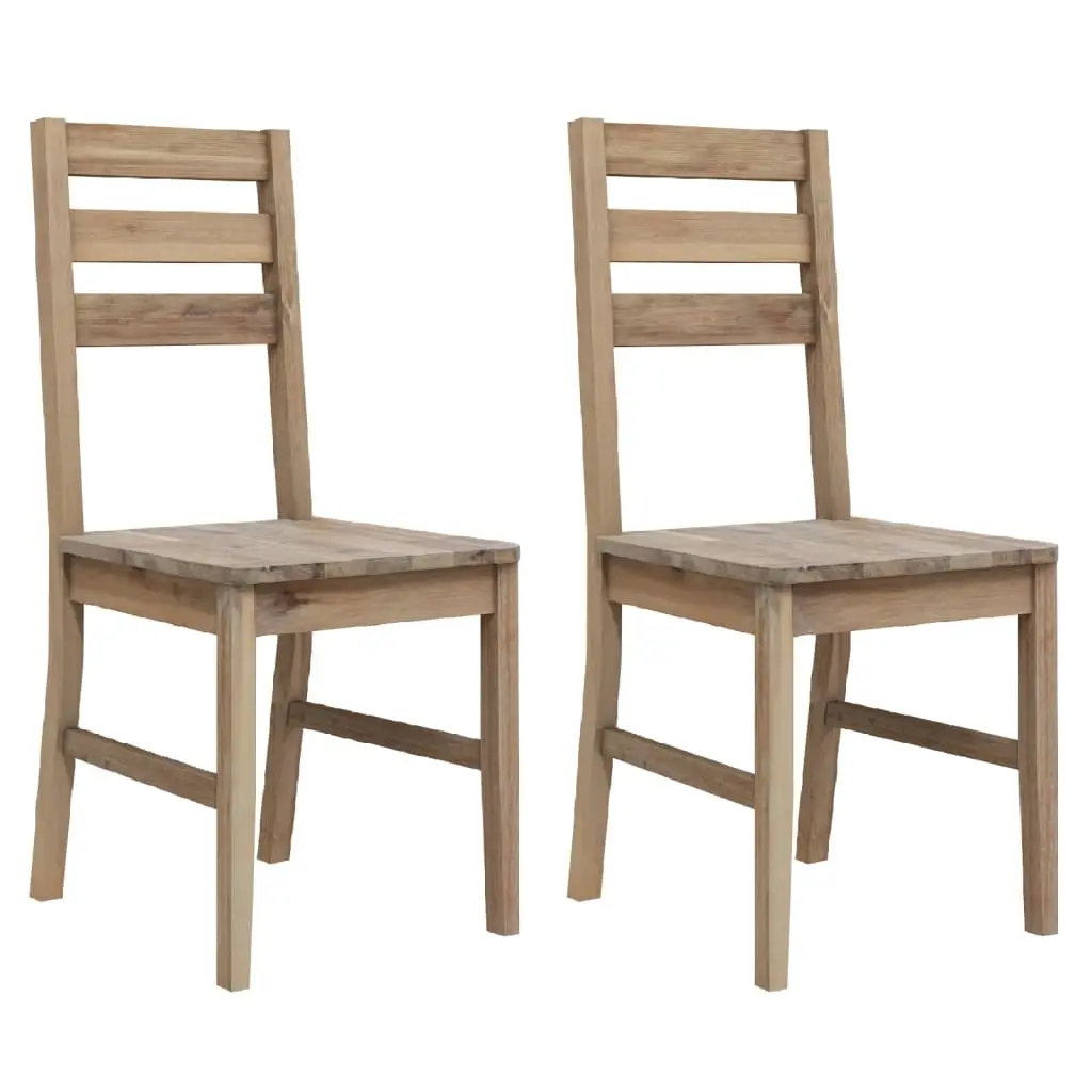 Dining Chairs 2 pcs Solid Acacia Wood 246005 - Furniture