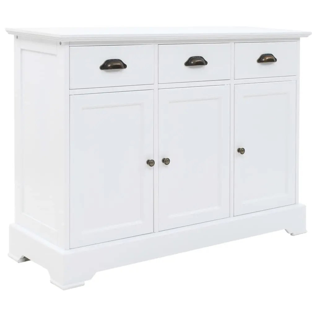 Sideboard with 3 Doors MDF and Pinewood 105x35x77.5 cm 245754 - Furniture
