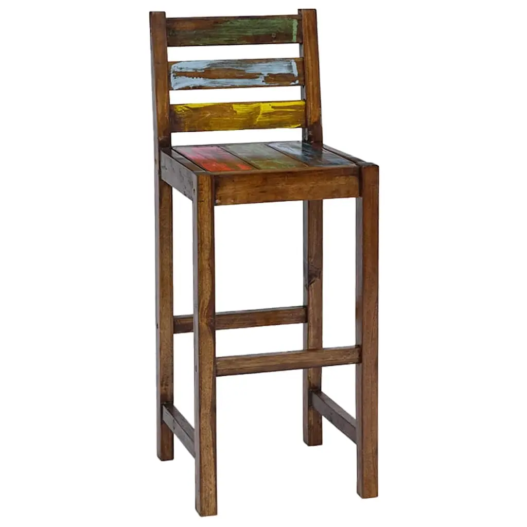 Bar Stools 2 pcs Solid Reclaimed Wood 245800 - Furniture