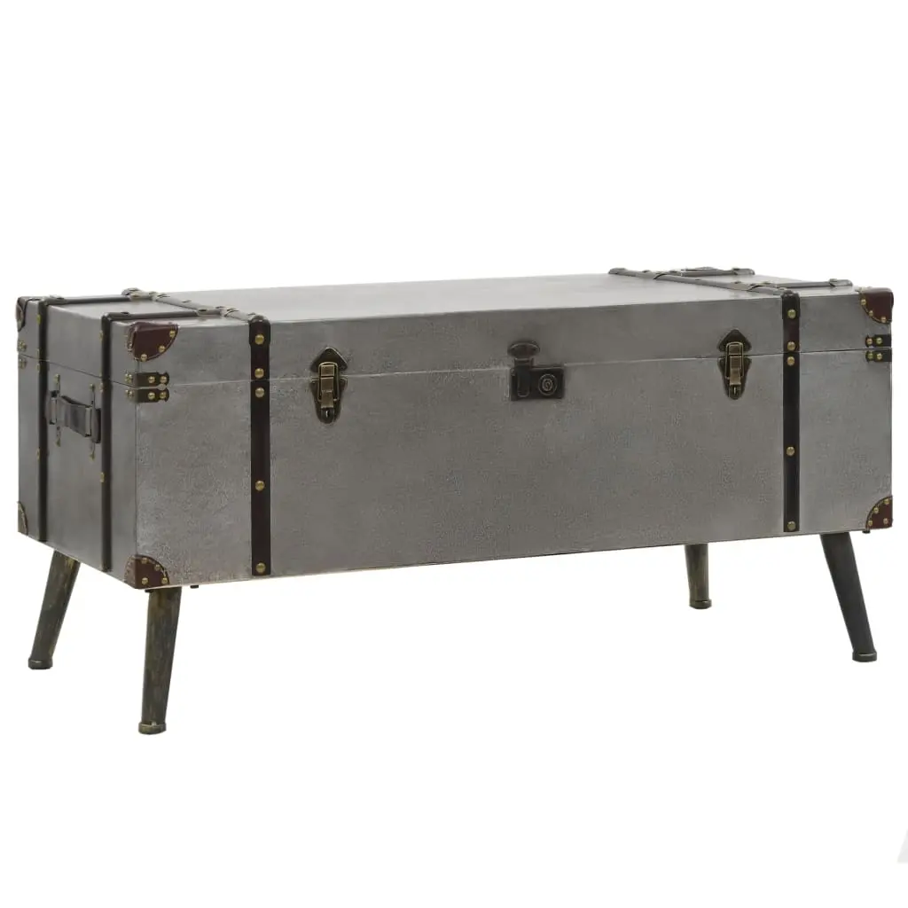 Coffee Table MDF and Aluminium 102x51x47.5 cm 245759 - Furniture