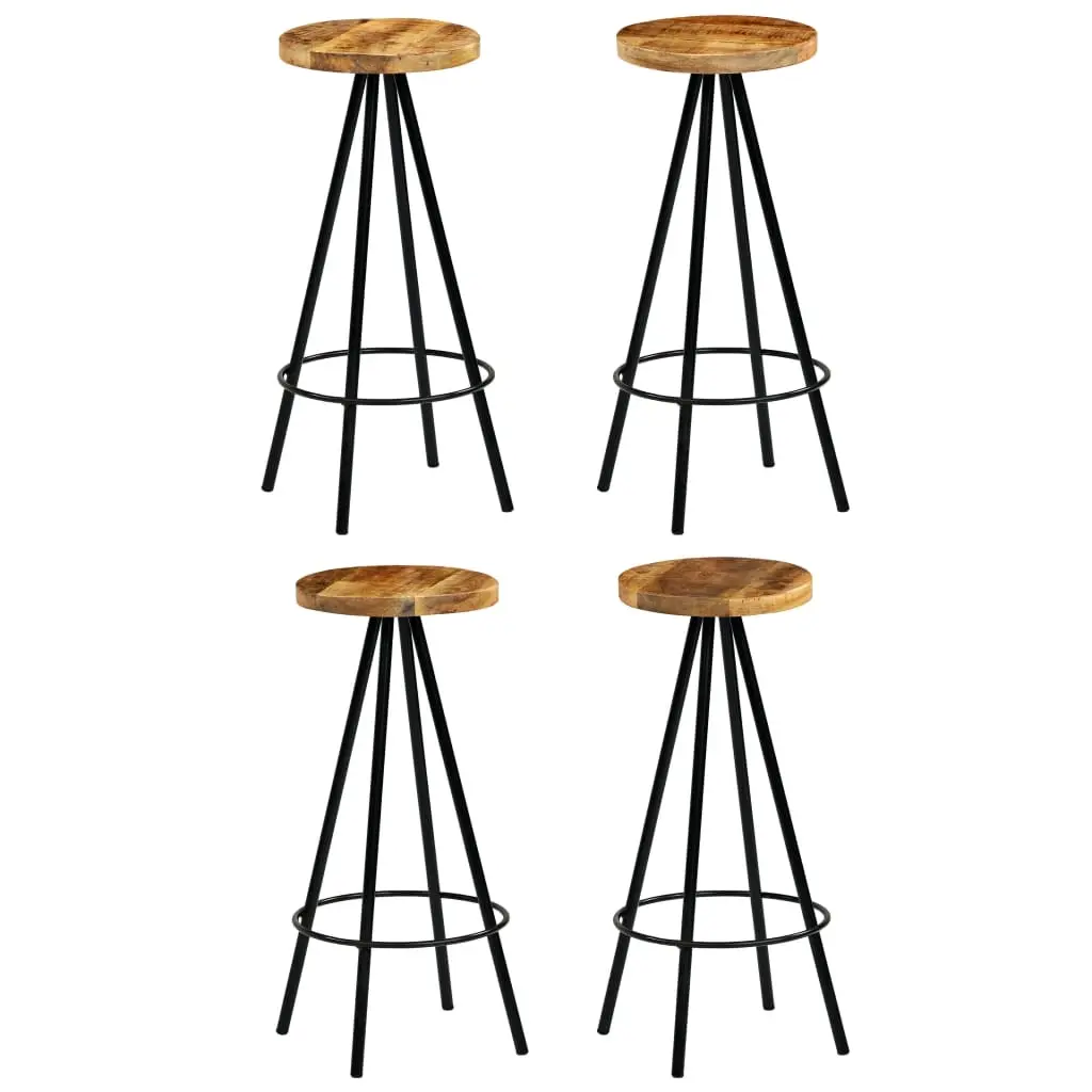 Bar Chairs 4 pcs Solid Mango Wood 246239 - Furniture
