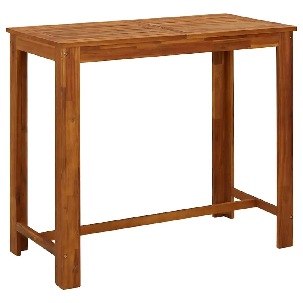 Bar Table Solid Acacia Wood 120x60x105 cm 246664 - Furniture