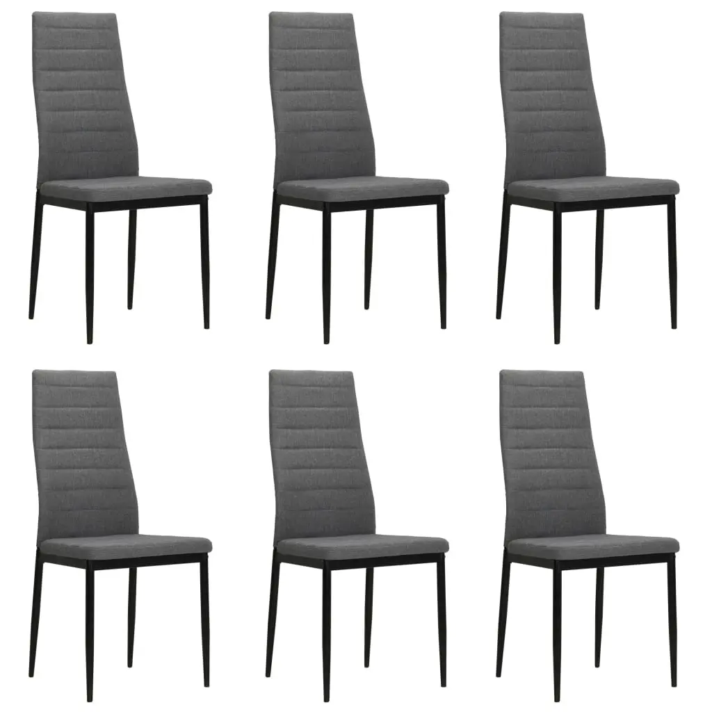 Dining Chairs 6 pcs Light Grey Fabric 275380 - Shop Dining Chairs & Bar Stools