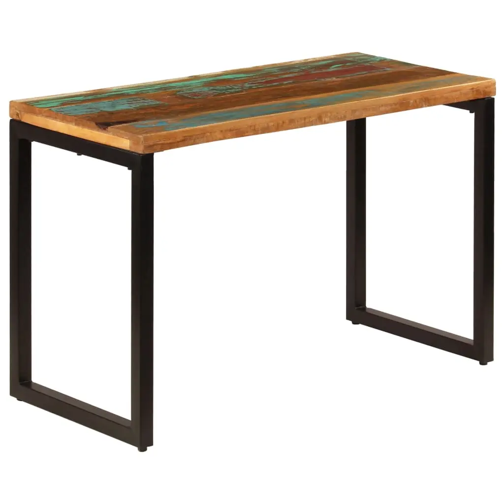 Dining Table 115x55x76 cm Solid Reclaimed Wood and Steel 247332 - Furniture