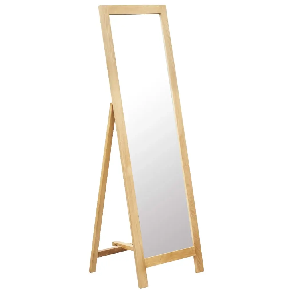 Freestanding Mirror 48x46.5x150 cm Solid Oak Wood 247454 - Home & Garden
