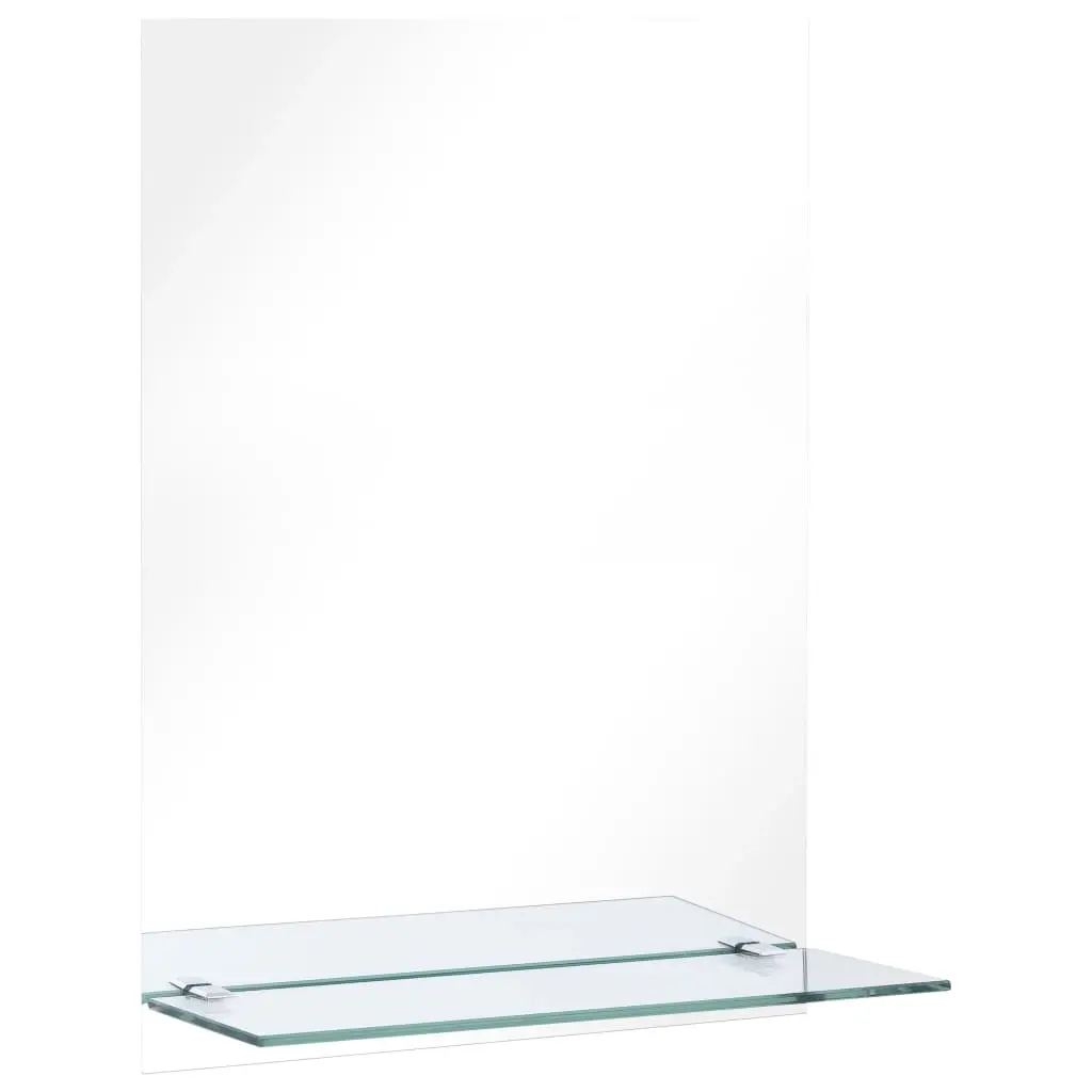 Wall Mirror with Shelf 40x60 cm Tempered Glass 249438 - Home & Garden