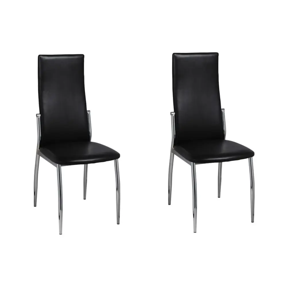 Dining Chairs 2 pcs Black Faux Leather 60569 - Furniture