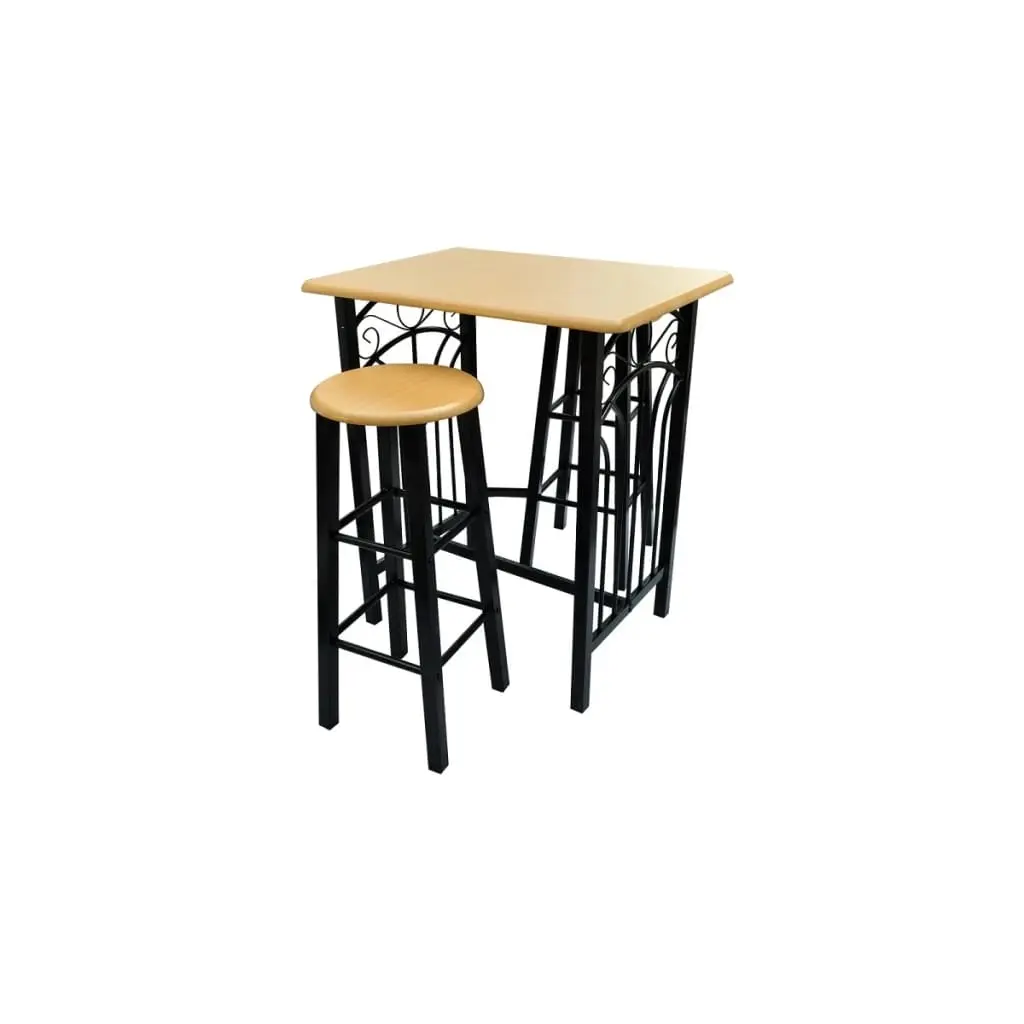 Breakfast/Dinner Table Dining Set MDF with Black 240095 - Furniture