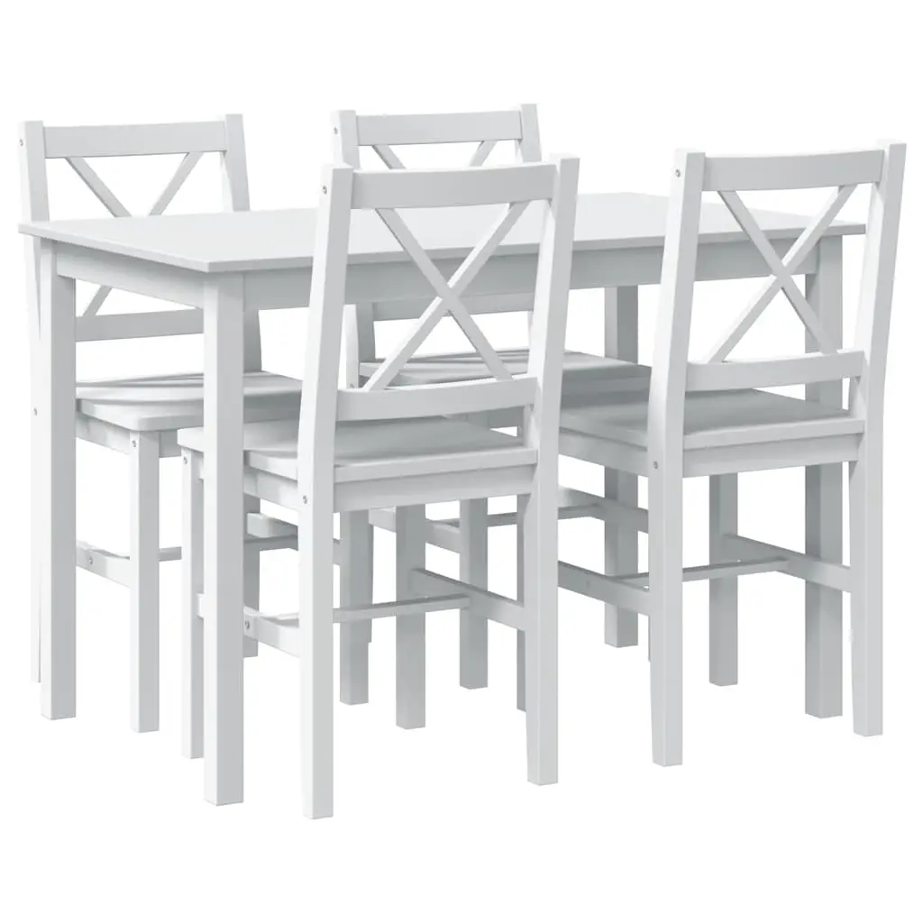 5 Piece Dining Set White 240883 - Furniture