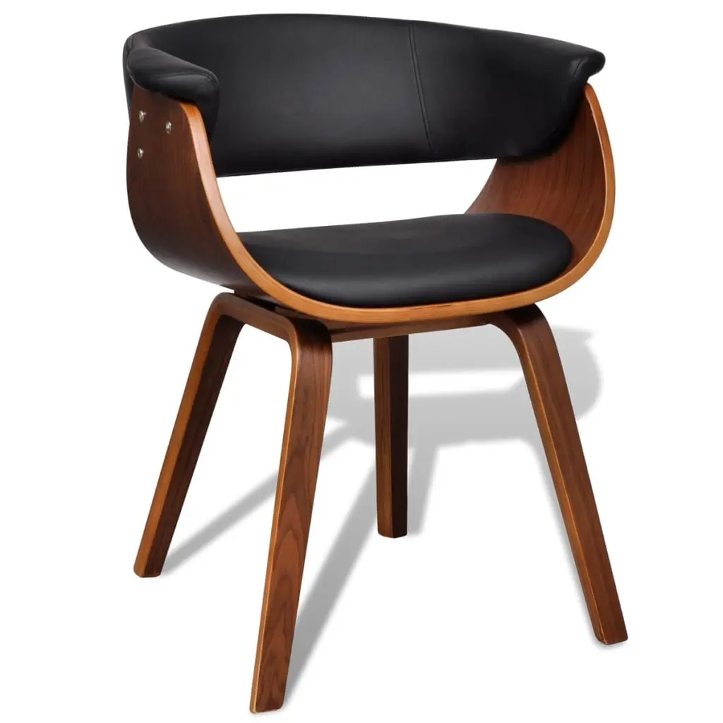 Dining Chair Bent Wood and Faux Leather 241058 - Furniture