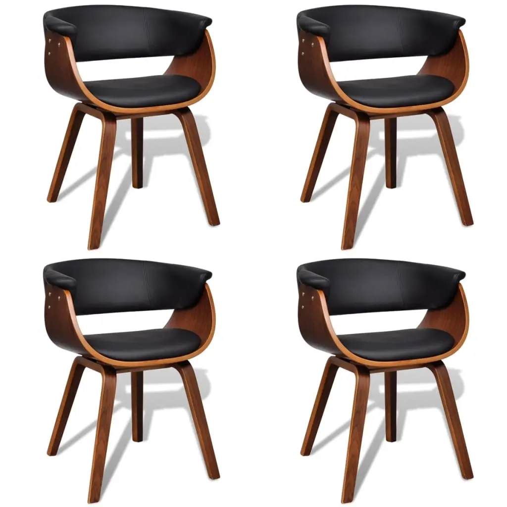 Dining Chairs 4 pcs Bent Wood and Faux Leather 270547 - Furniture