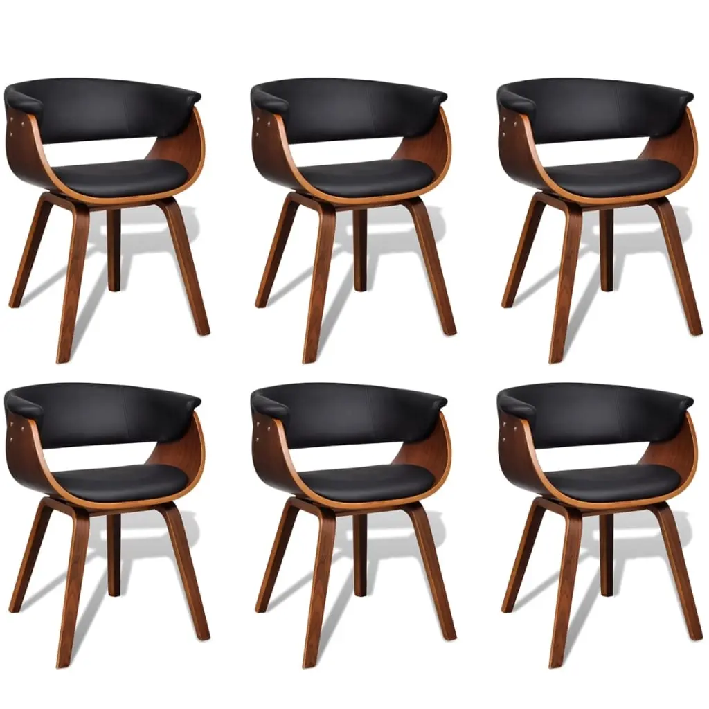 Dining Chairs 6 pcs Bent Wood and Faux Leather 270552 - Furniture