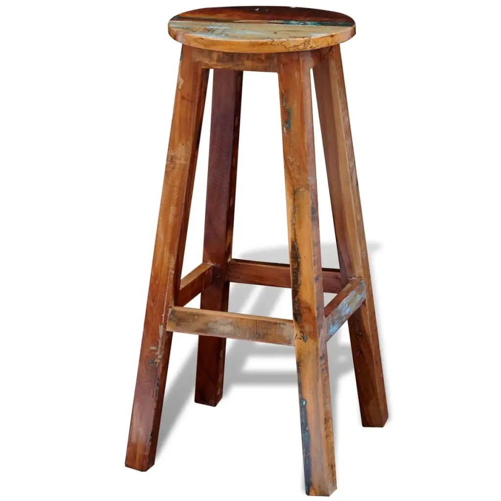 Bar Stool Solid Reclaimed Wood 241647 - Furniture