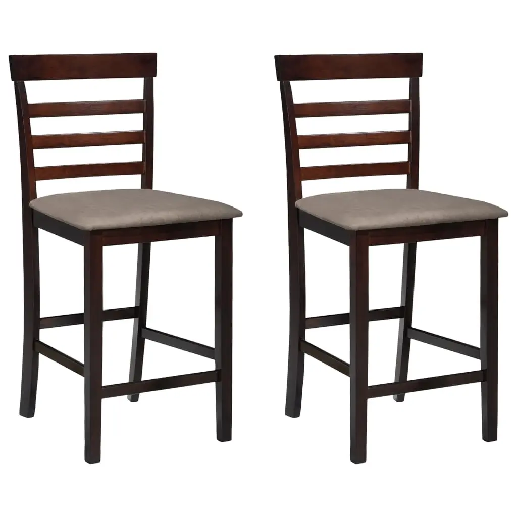 Bar Chairs 2 pcs Brown Fabric 241704 - Furniture