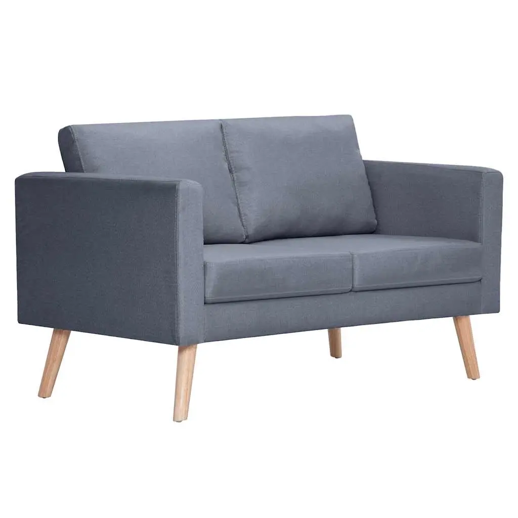 Sofa 2-Seater Fabric Dark Grey 242220