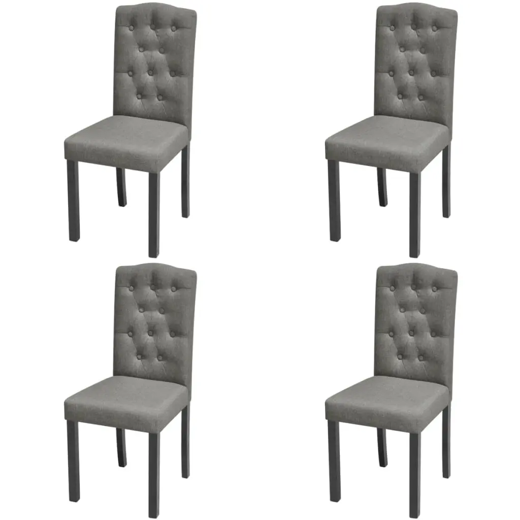 Dining Chairs 4 pcs Grey Fabric 242224 - Furniture