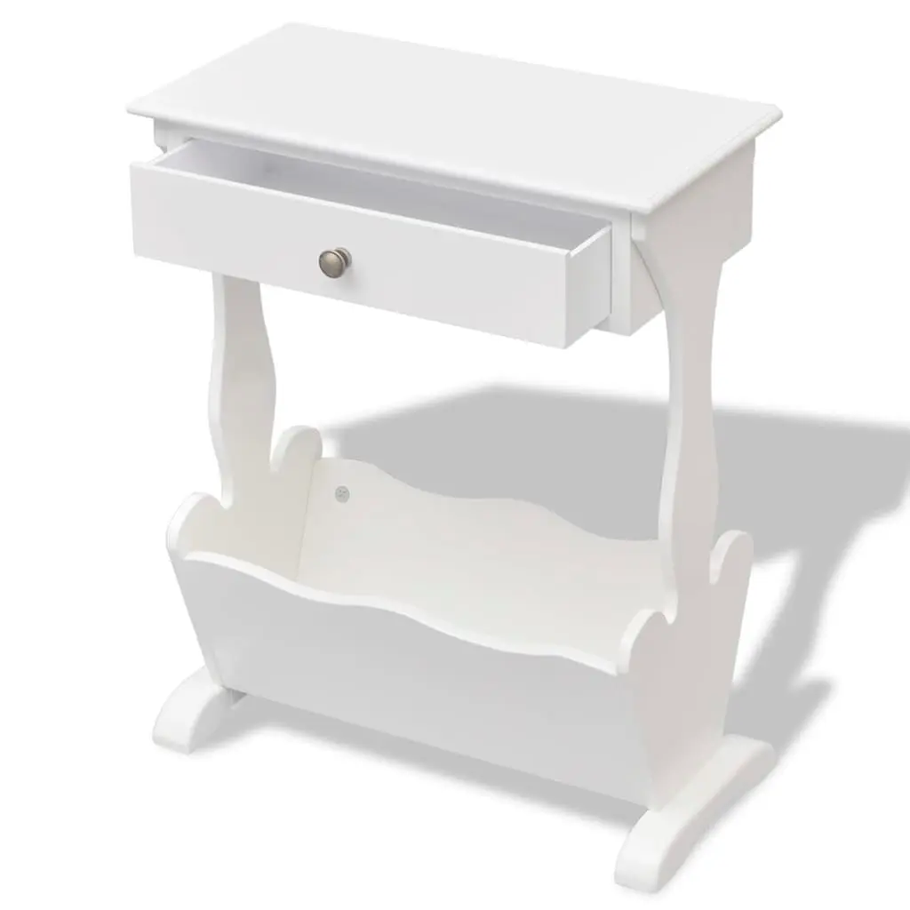 Magazine Rack "Melrose" White 242440 - Furniture
