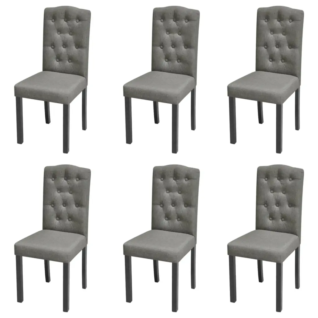 Dining Chairs 6 pcs Grey Fabric 272247 - Furniture