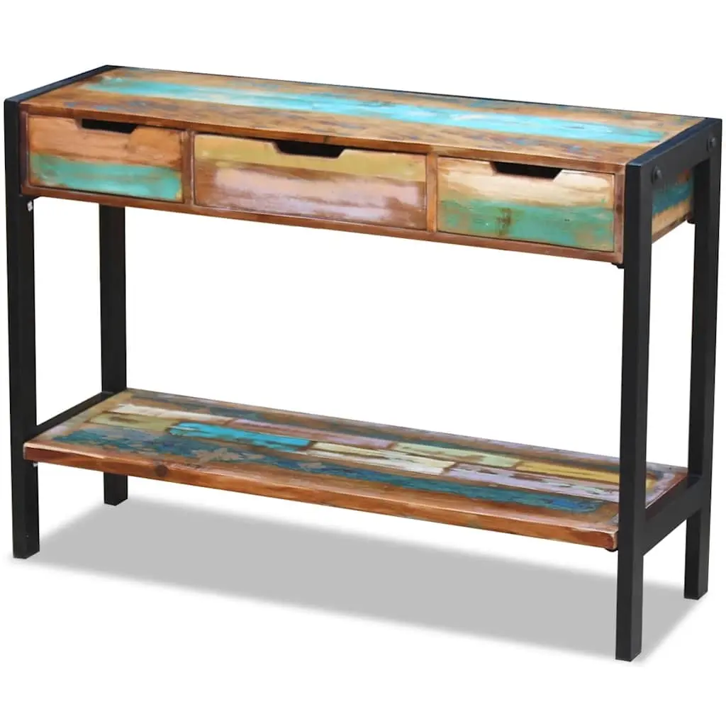 Sideboard 3 Drawers Solid Reclaimed Wood 243273 - Furniture