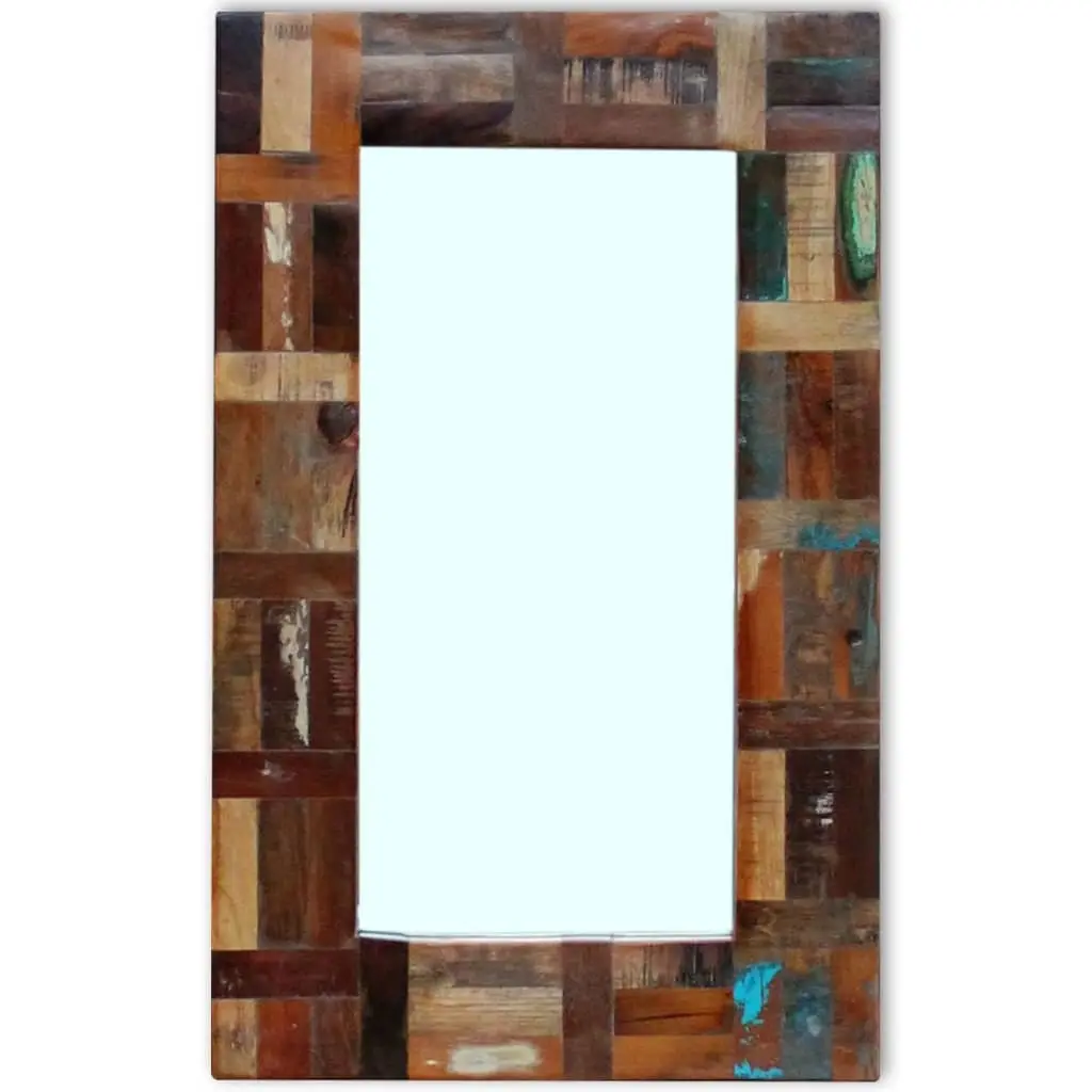 Mirror Solid Reclaimed Wood 80x50 cm 243329 - Home & Garden