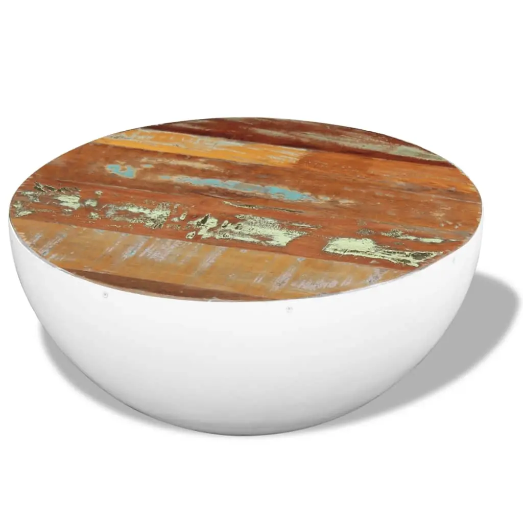 Bowl Shaped Coffee Table Solid Reclaimed Wood 60x60x30 cm 243353 - Furniture