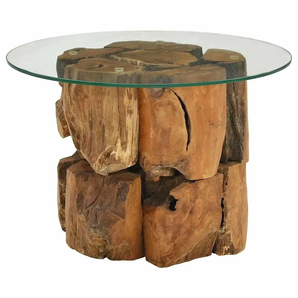 Coffee Table Solid Teak Driftwood 60 cm 243474 - Furniture