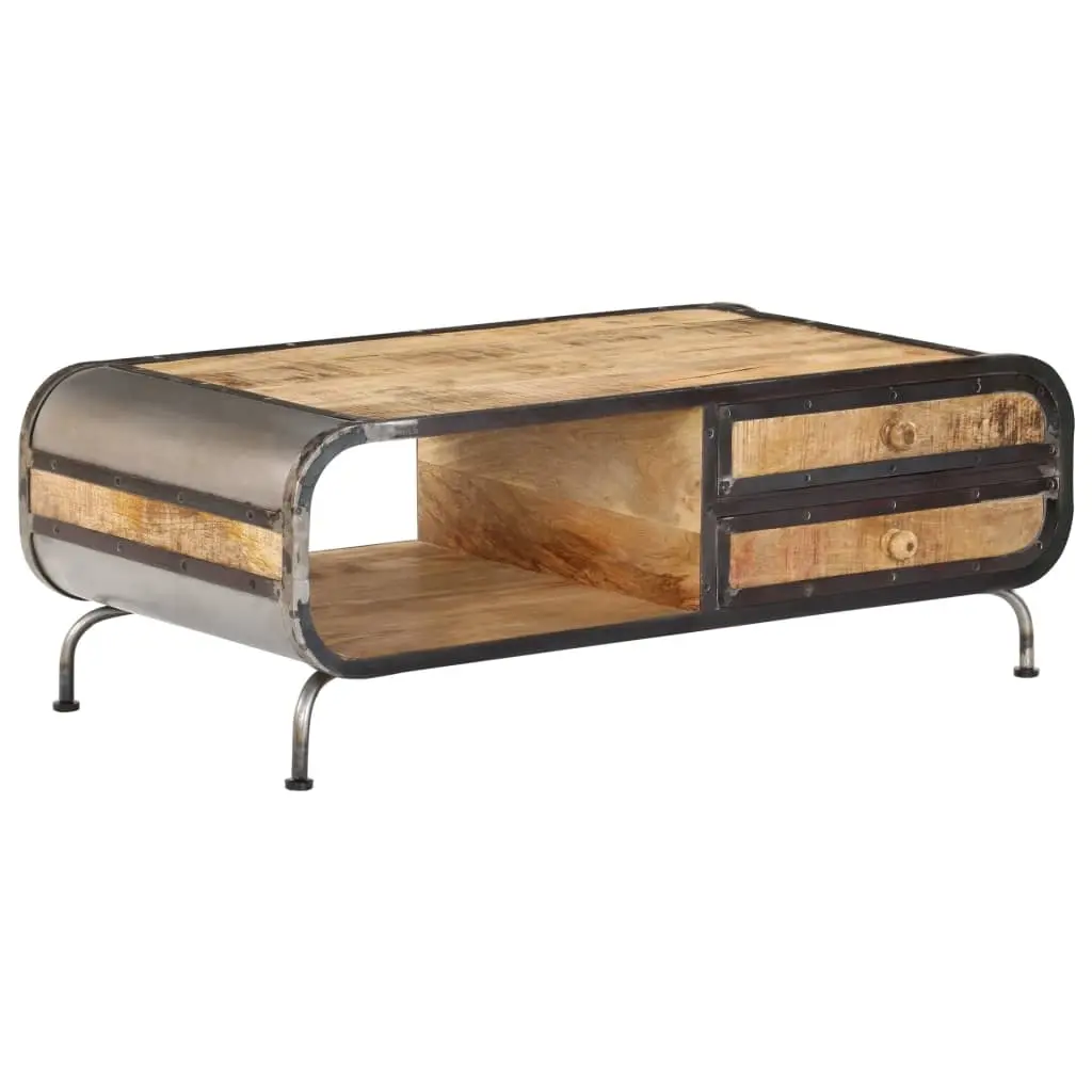 Coffee Table 100x50x35 cm Solid Mango Wood 247804 - Furniture