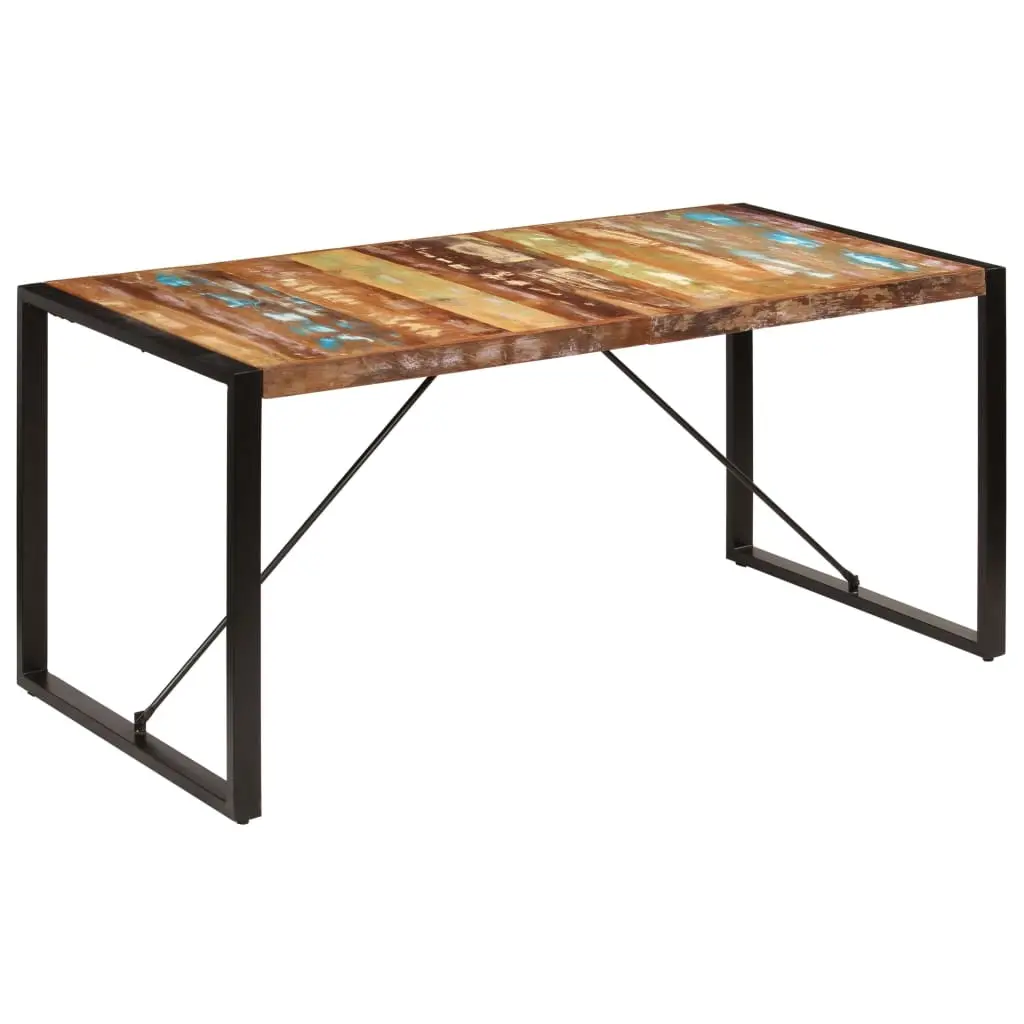 Dining Table 160x80x75 cm Solid Reclaimed Wood 247418 - Furniture