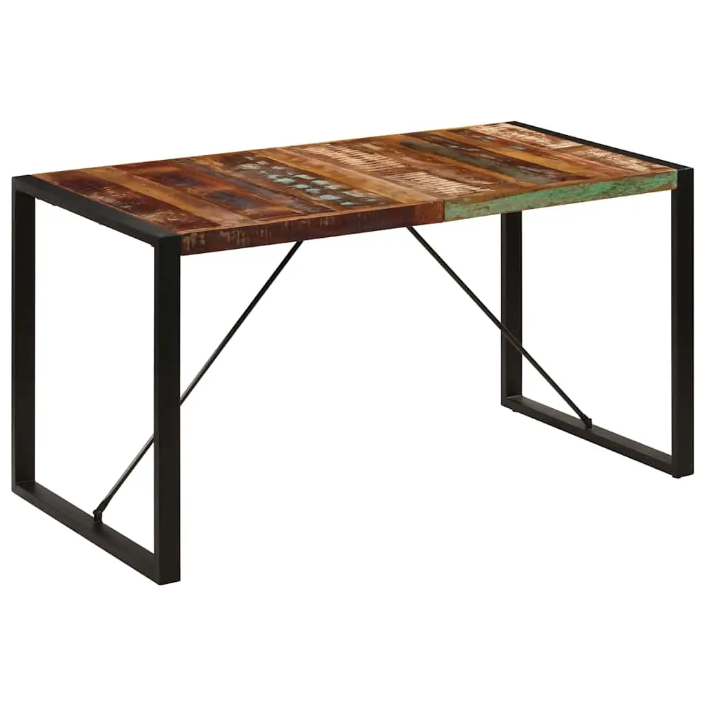 Dining Table 140x70x75 cm Solid Reclaimed Wood 247421 - Furniture