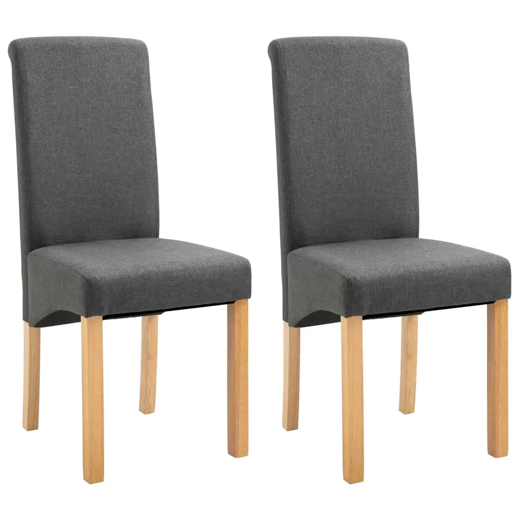 Dining Chairs 2 pcs Grey Fabric 249021 - Furniture