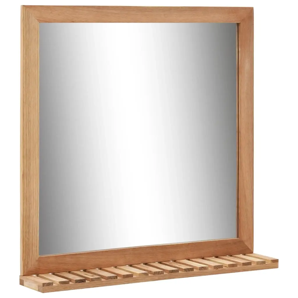 Bathroom Mirror 60x12x62 cm Solid Walnut Wood 247605 - Home & Garden