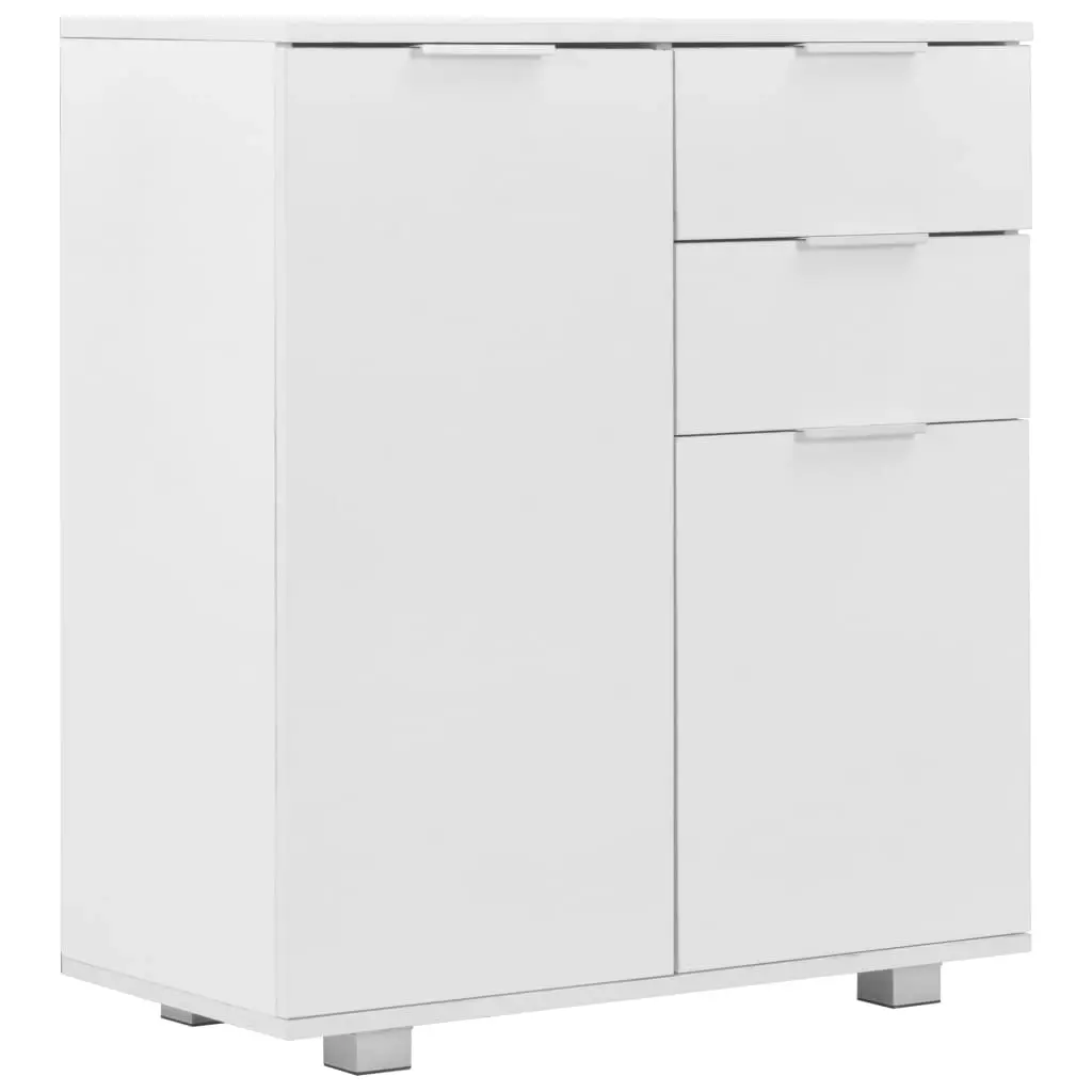 Sideboard High Gloss White 71x35x80 cm Engineered Wood 283715 - Furniture