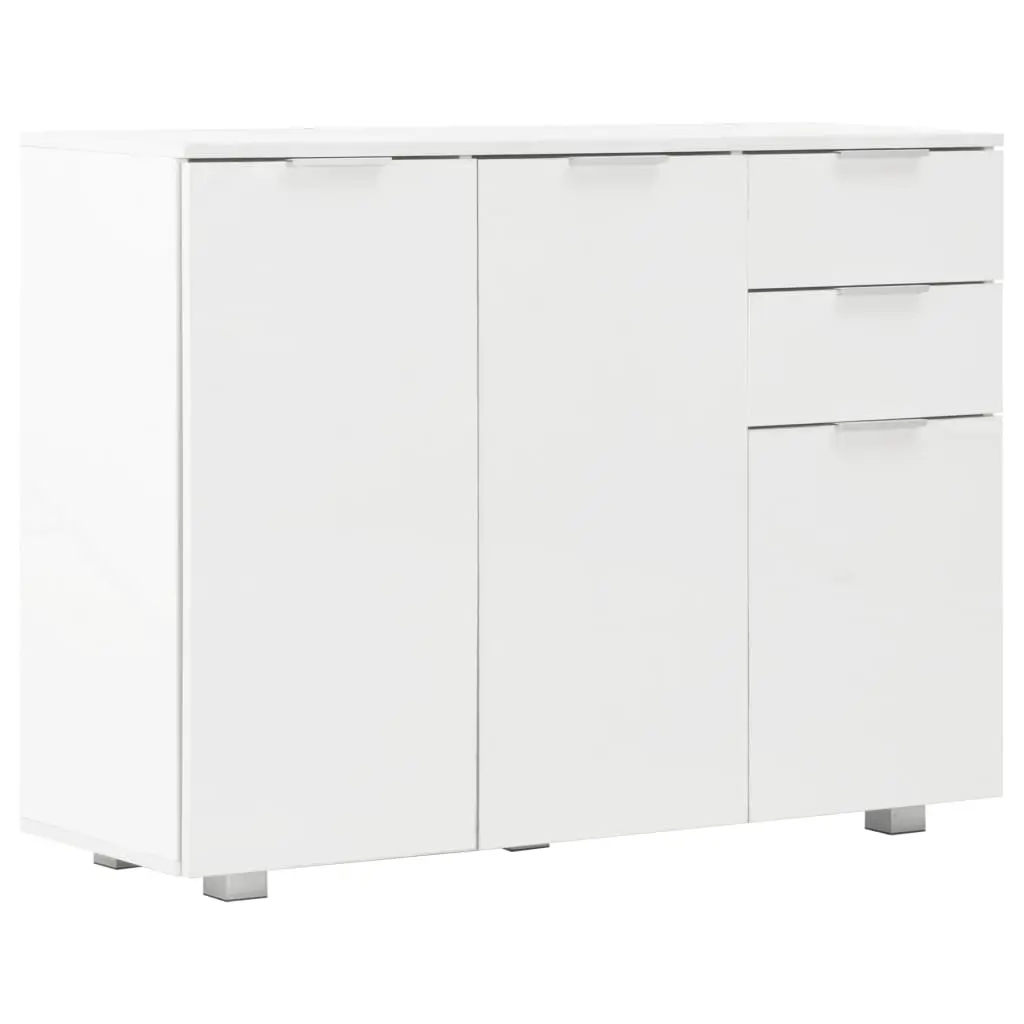 Sideboard High Gloss White 107x35x80.5 cm 283718 - Furniture