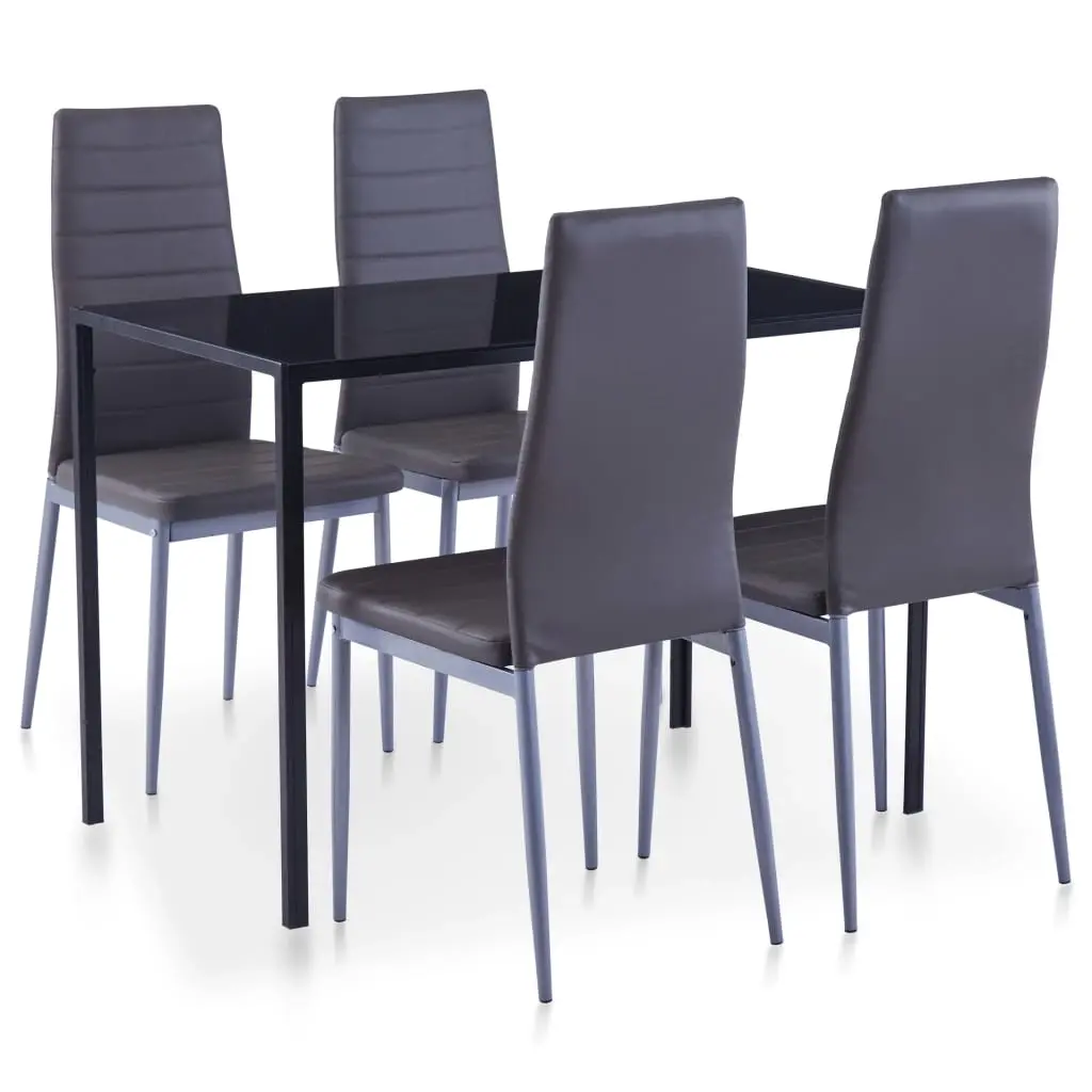 Five Piece Dining Set Grey 281695 - Furniture