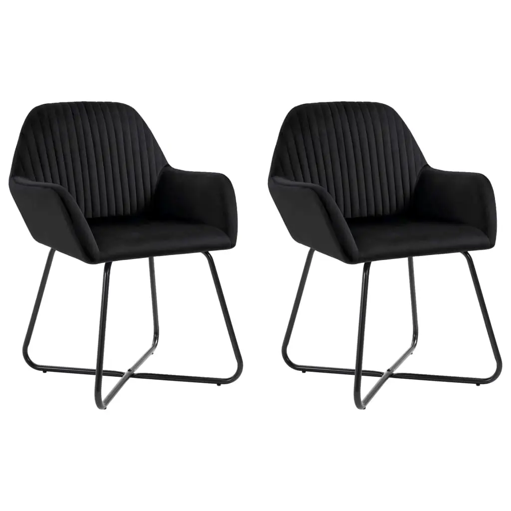 Dining Chairs 2 pcs Black Velvet 249805 - Furniture