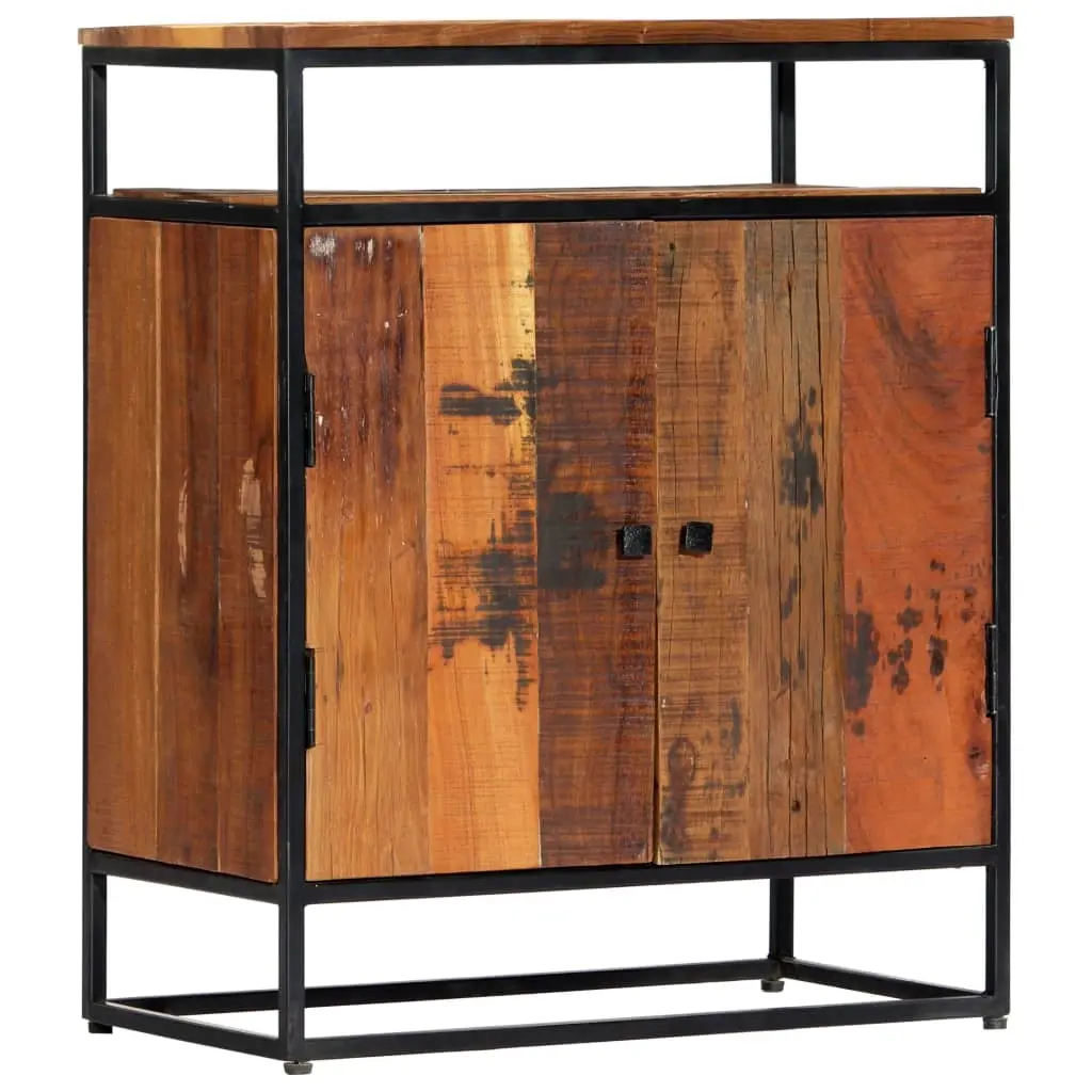 Side Cabinet 60x35x76 cm Solid Reclaimed Wood and Steel 282727 - Furniture