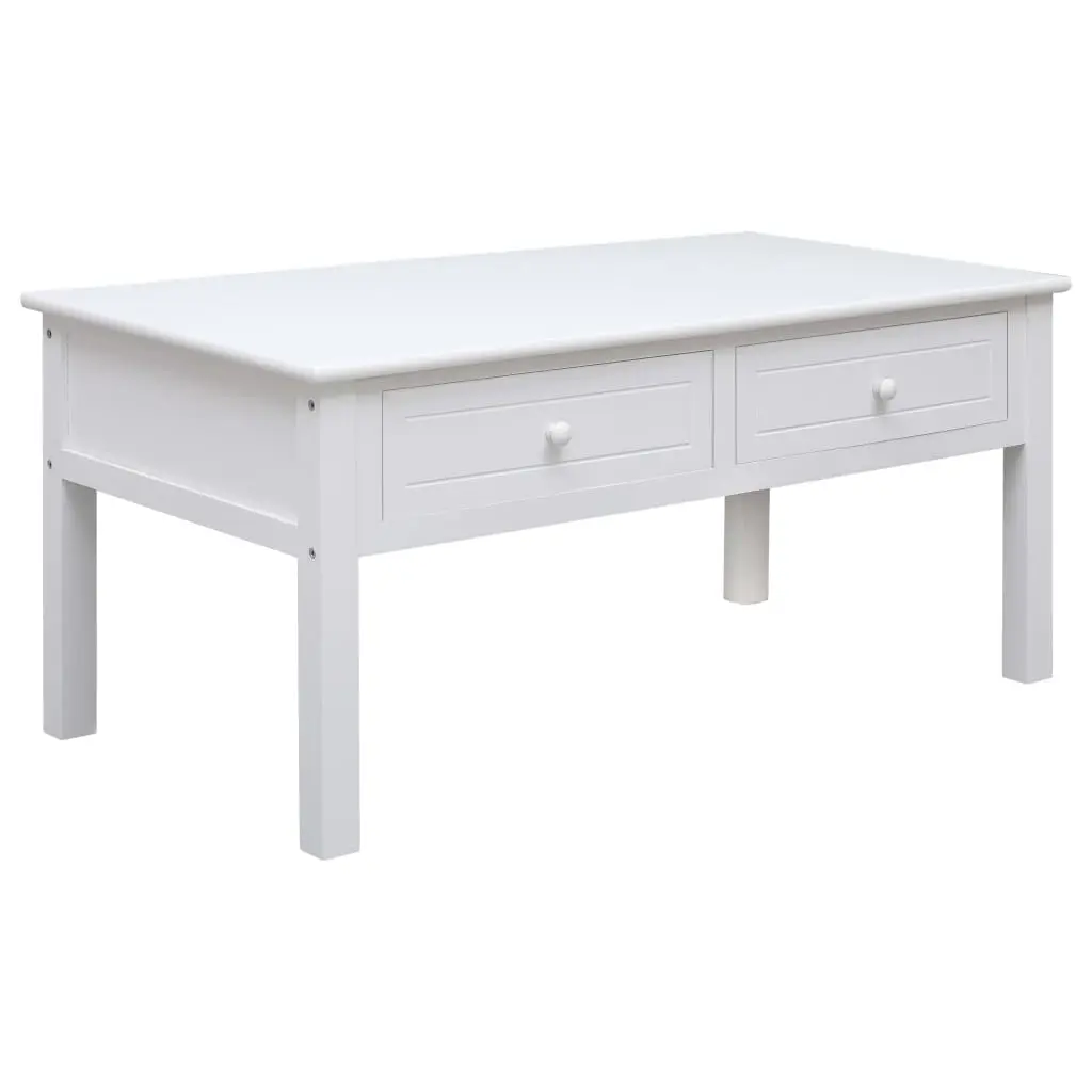Coffee Table White 100x50x45 cm Wood 284137 - Furniture